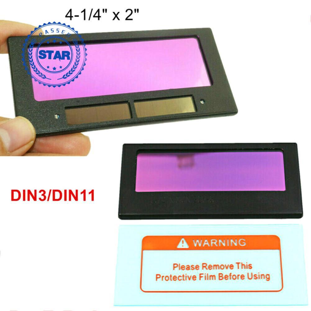 4-1/4"x2" พลังงานแสงอาทิตย์ Auto Darkening เลนส์กรอง Shade สําหรับเชื่อม 9L0 หมวกกันน็อค J8P6