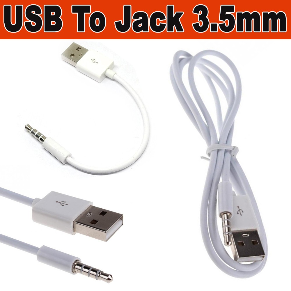 Universal USB Cable 15cm 1m USB To Jack 3.5mm Charger Audio Data Cable Car Aux for IPod 4th 5th 6th 