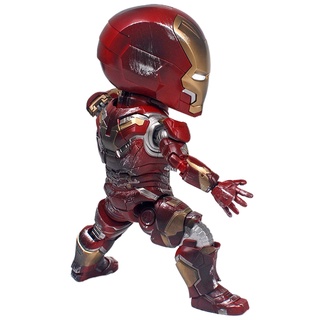 Marvel ของแท้ Beast Kingdom 10th Anniversary Limited Iron Man MARK43 Battle Damaged รุ่น Q Hand Model EA…