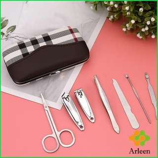 Arleen กรรไกรตัดเล็บ ชุด 7 ชิ้น ชุดเครื่องมือทำเล็บ พร้อมส่ง คละสี Nail clippers