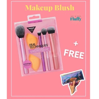 เซทแปรงเเต่งหน้า REAL TECHNIQUES Makeup Brush Set + 2 Egg Sponge Everyday Essentails 01997