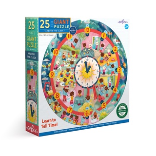 eeBoo Around the Clock Puzzle - จิ๊กซอว์รูปนาฬิกาแบบ 25 ชิ้น