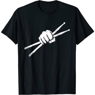 เสื้อยืดผ้าฝ้ายพรีเมี่ยม เสื้อยืด พิมพ์ลาย Drumsticks Drummer Drumset เหมาะกับของขวัญ สําหรับผู้ใหญ่