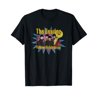 เสื้อยืดคอกลมThe Beatles เสื้อดำน้ำสีเหลืองสำหรับผู้ชายS-4XL