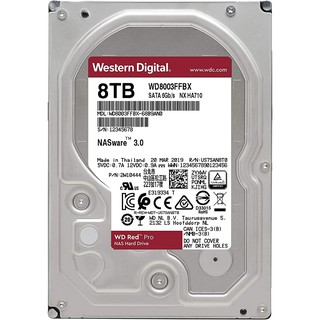 WD RED PRO HDD 8TB  NAS WD8003FFBX SATA 6Gb/s 256 MB 3.5" (Warranty 5Y) #สินค้าใหม่ประกันศุนย์100%