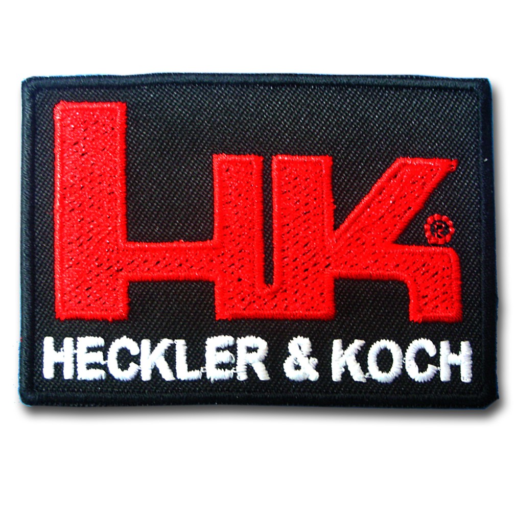 อาร์ม ตัวรีด อาร์มติดเสื้อ ปืน ลาย HK โลโก้ ตรา เอซเค สำหรับตกแต่งเสื้อผ้า ทหาร