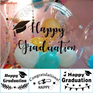 สติกเกอร์ใส ลาย Happy Graduation Congratulations Bobo ขนาด A4 สําหรับตกแต่งปาร์ตี้จบการศึกษา