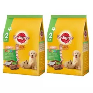 Pedigree Puppies Food อาหารสุนัข เพดดีกรี สำหรับ ลูกสุนัข ทุกสายพันธุ์ อายุ 3-18 เดือน รสตับ ผัก และนม 3kg (2 ถุง)