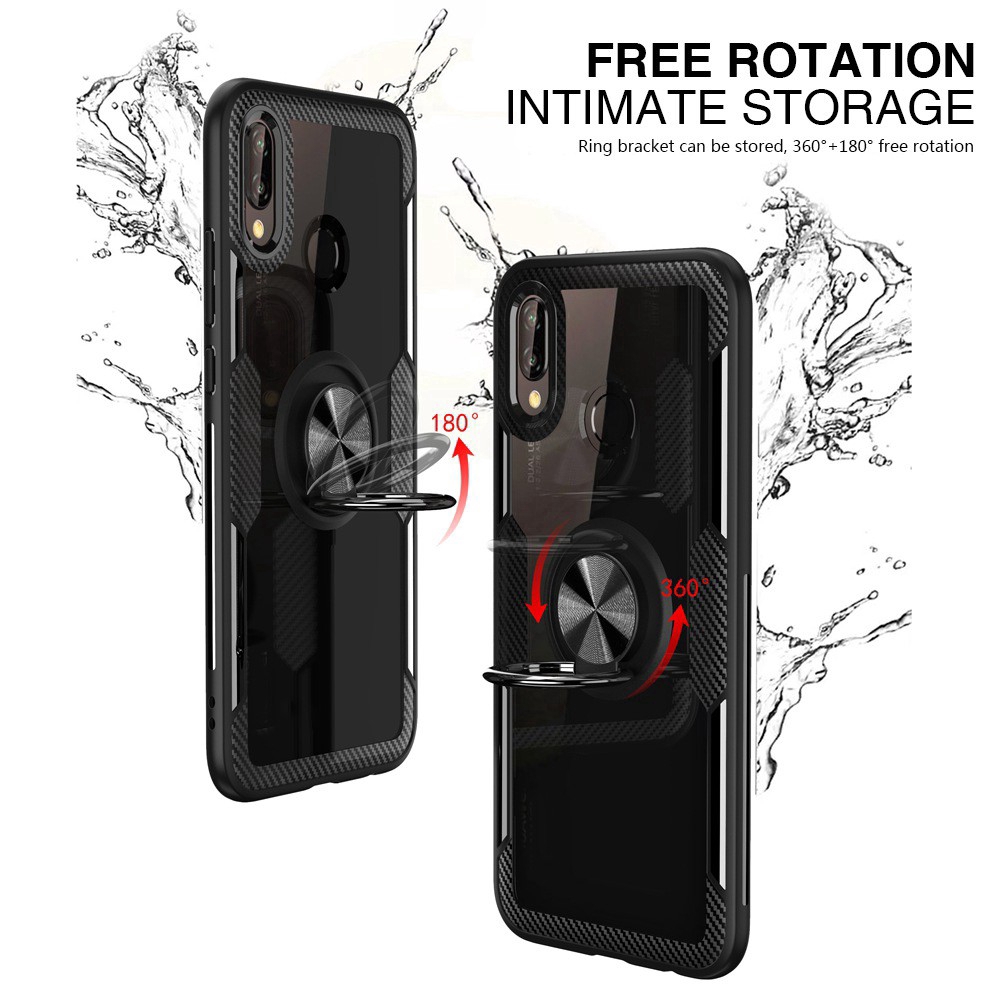 Vivo X21 V9 NEX A NEX S X23 Symphony Ultra-Thin Stand Holder Finger Ring Clear Phone Case เคสโทรศัพท์มือถือติดรถยนต์ #8