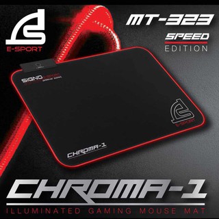 MOUSE PAD (เมาส์แพด) SIGNO GAMING SPEED LED CHROMA-1 MT-323 (320 X 240 X 4 MM)