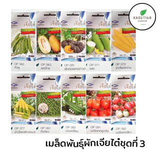 เมล็ดพันธุ์ ผัก ซอง ชุดที่ 3และ 4 🌱เจียไต๋ หน้าซอง 15 บาท 🌱