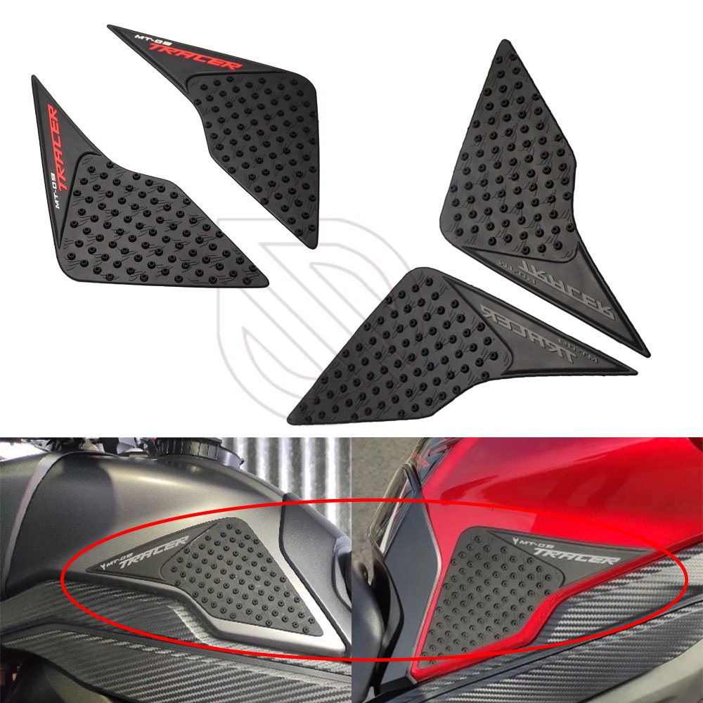Motorcycle Tank Traction Pad Side Gas Knee Grip Protector Anti Slip Rubber Sticker For Yamaha MT09 TRACER FJ09 2015 2016