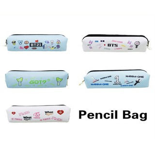 Cute BTS Bangtan Boys WANNAONE GOT7 Twice Pencil Bag Case Makeup Bag School Stationery