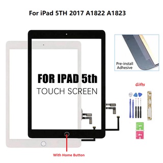 อะไหล่หน้าจอสัมผัส พร้อมปุ่มโฮมสายเคเบิลอ่อน แบบเปลี่ยน สําหรับ iPad 9.7 2017 iPad 5th A1822 A1823