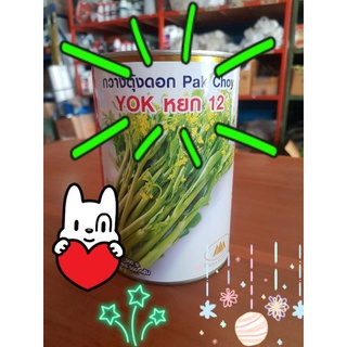 เมล็ดพัธุ์กวางตุ้งดอก YOK หยก 12 ตราภูเขาทอง นน.500 กรัม