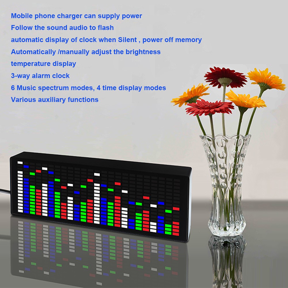 LED music spectrum colorful display 1624 segment rhythm light level ...