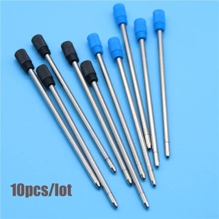 ROW /10 pcs/lot 0.5mm New Medium Nib Core Office Metal Ballpoint Pen Refills Writing Supplies School Signature Hot Blue/Black Ink