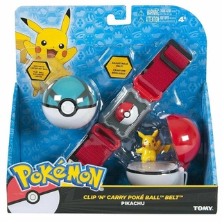 Tomy Pokemon Clip N Carry Poke Ball Belt - Pikachu Tomy Pokemon Clip N Carry Poke Ball Belt - Pikachu เข็มขัดโปเกม่อน