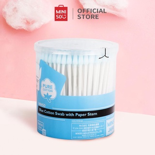 MINISO สำลีปั่นหู สำลีก้าน คอตตอนบัด Cotton Bud 200 Pcs