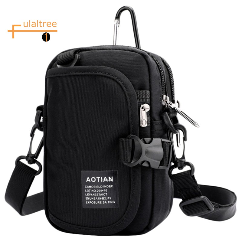 Aotian Mens Small Shoulder Bag Waterproof Portable Casual Travel Card Bag Anti-Theft Male Mini Cross