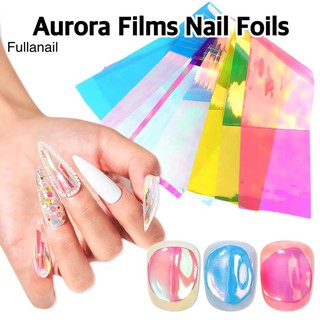 🪴ฟอยล์แก้ว ฟอยล์ออโรล่า ฟอยล์ฝังลาย Aurora Film Irregular Glass Nail Foils