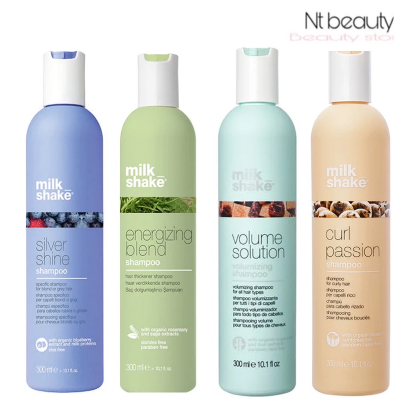Milk shake shampoo 300 ml มิลค์เชค milkshake แชมพู 4 สูตร silver ผมร่วง เพื่มวอลุ่ม ผมดัด