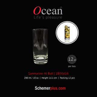 แก้วไฮบอล OCEAN GLASS B00410 SanMarino Hi Ball 10 oz. | 12 pcs./box