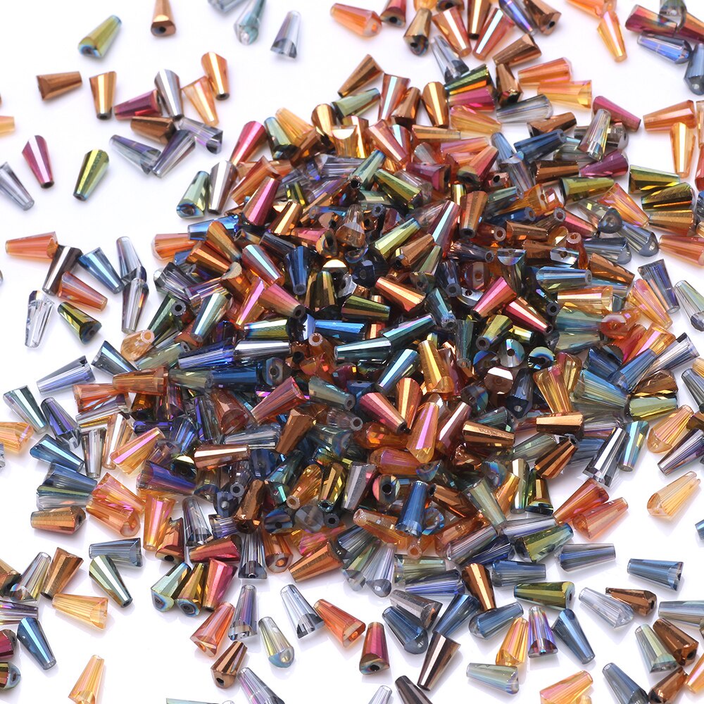 ZHUBI แก้วคริสตัลลูกปัดสําหรับ DIY ตกแต่ง 4x8 มม.65 ชิ้นหัตถกรรมวัสดุ Spacer Lampwork ลูกปัดแฟชั่น Jewerly ทําอุปกรณ์เสริมสําหรับสร้อยข้อมือ DIY สร้อยคอแหวน