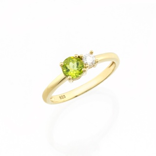 Chada แหวนพลอยเสริมดวงการงาน รุ่น Hannah ประดับอัญมณีแท้ PERIDOT