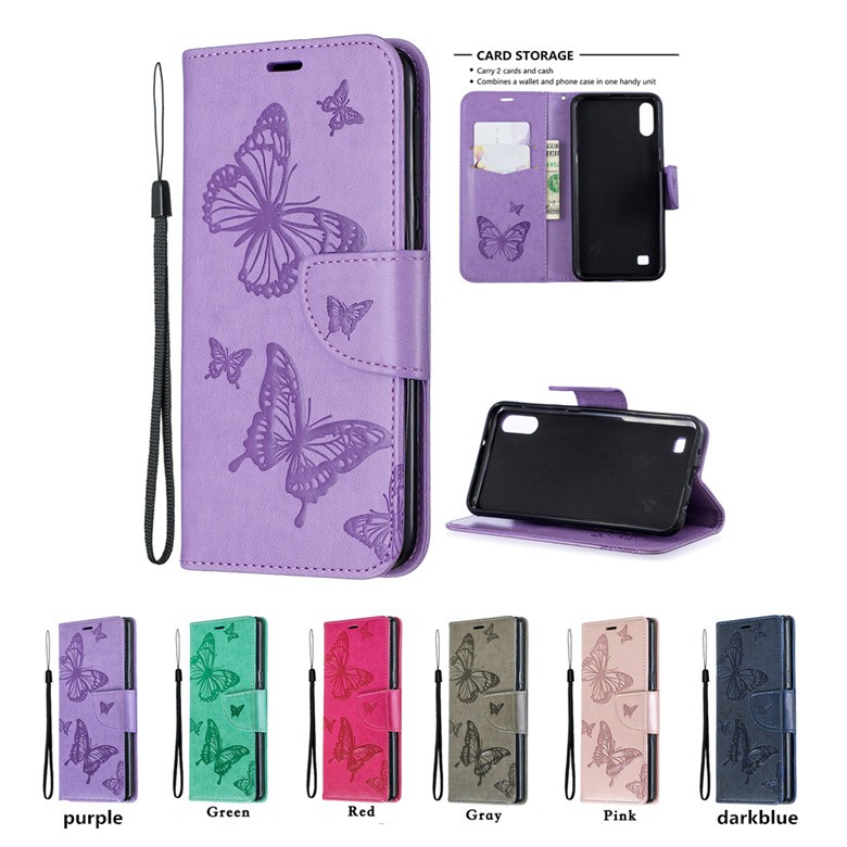 Samsung Galaxy A10e A20e A10s A20s หนัง pu Standable Flip Case กระเป๋าสตางค์ปลอก