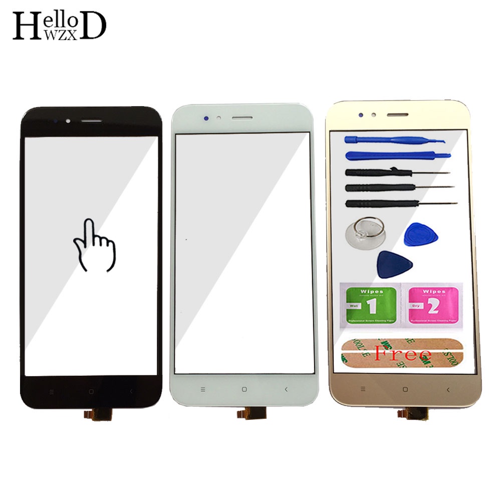 5.5'' Mobile Phone For Xiaomi Mi A1 MiA1 MDG2 Touch Glass Screen Digitizer Panel Front Glass Lens Sensor Tools F