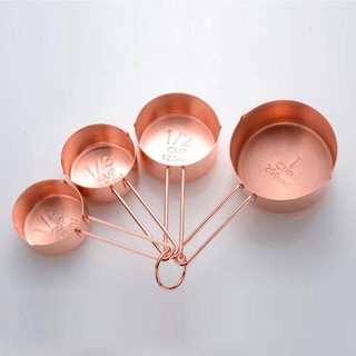 ช้อนตวง ช้อนตวง 4 ขนาด four set of baking Spoons วัสดุสแตนเลส Rose Gold สแตนเลส สวยๆ --สินค้ามีพร้อมส่ง--