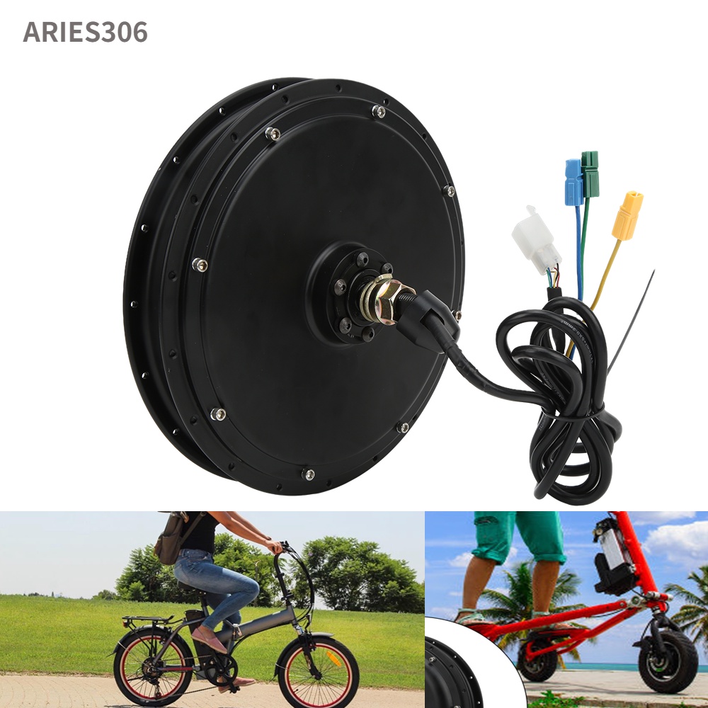 Aries306 ชุดแปลงมอเตอร์ดุมล้อหน้าจักรยานไฟฟ้า ไร้แปรงถ่าน 48V 1000W สําหรับยานพาหนะ