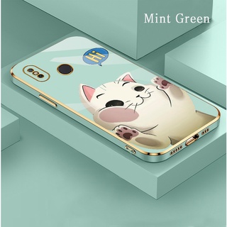 【Style117】เคสซัมซุง A11 เคส Samsung A11 A71 5G A10S A30 A31 A20S A01 Phone Case New Cute cat Casing เคส สีดำ หนัง เคสโทรศัพท์ สีชมพู ขอบเหลี่ยม เคสนุ่ม น่ารัก แฟชั่น หรูหรา กันกระแทก