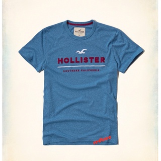 [S-5XL]Hollister เสื้อยืด คอกลม ผ้าฝ้าย สําหรับผู้ชาย  เสื้อยืดผู้ชาย men t-shirt