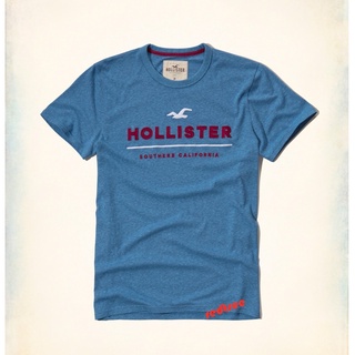 [S-5XL]Hollister เสื้อยืด คอกลม ผ้าฝ้าย สําหรับผู้ชาย  เสื้อยืดผู้ชาย men t-shirt