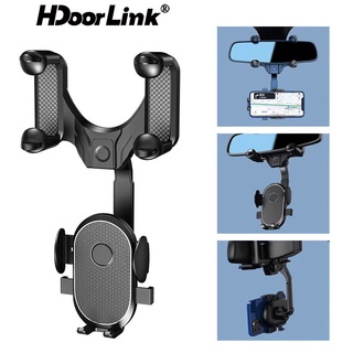 Hdoorlink 360° ขาตั้งโทรศัพท์มือถือ GPS นําทาง ติดกระจกมองหลัง สามารถปรับได้ แบบสากล สําหรับรถยนต์