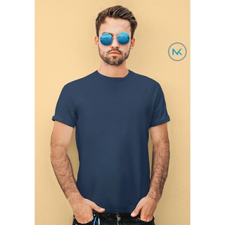 GILDAN Premium Cotton เสื้อยืดสีกรมท่า คอตต้อน 100% (navy blue T-shirt)