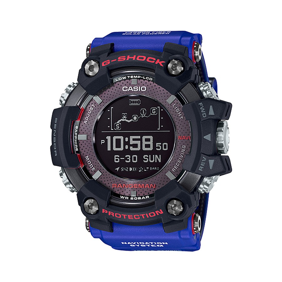 Casio G-Shock นาฬิกาข้อมือผู้ชาย สายเรซิ่น รุ่น GPR-B1000TLC-1 TEAM LAND CRUISER LIMITED EDITION - สีน้ำเงิน