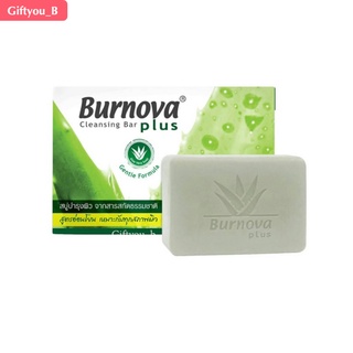 Burnova Plus Cleansing Bar เบอร์โนว่า พลัส คลีนซิ่ง บาร์ สบู่ล้างหน้าทำความสะอาด ขนาด 100 กรัม