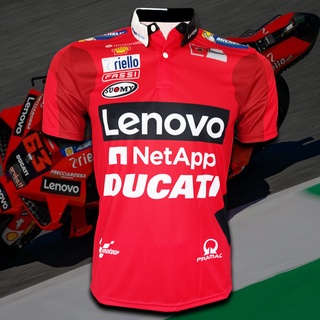 เสื้อโปโล Polo Shirt MotoGP เสื้อโปโลโมโตจีพี ทีม ดูคาติ เลโนโว่ #MG0013 รุ่น ฟรันเชสโก้ บัญญาย่า#63 ไซส์ S-5XL