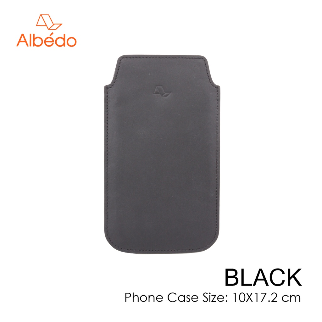 [Albedo] BLACK PHONE CASE กระเป๋าใส่มือถือ/ซองมือถือ/กระเป๋าใส่โทรศัพท์/ซองโทรศัพท์ รุ่น BLACK - BL00199