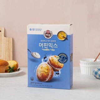 แป้งสำเร็จรูปสำหรับทำ Muffin นำเข้าจากเกาหลี, Muffin Mix  ขนาด 500g. ยี่ห้อ CJ