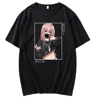 [COD]เสื้อยืดคอกลม แขนสั้น ผ้าฝ้าย 100% พิมพ์ลายอนิเมะ Darling in the Franxx Darling Zero TWO เข้ากับทุกการแต่งกาย แฟชั่