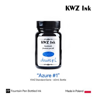 KWZ "Azure #1" Standard Ink 60ml Bottle - หมึกปากกาหมึกซึมคาวูเซต สีน้ำเงิน #1 ขวดขนาด 60 มล.