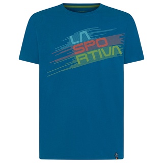 LA SPORTIVA STRIPE EVO T-SHIRT MEN - SPACE BLUE EURO - เสื้อยืด เสื้อปีนผาผู้ชาย