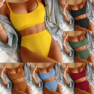 U-neck Sexy Bikini High Waist Split Swimwear