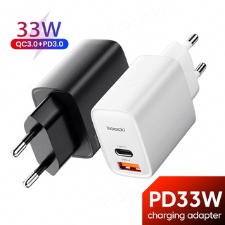 อะแดปเตอร์ชาร์จโทรศัพท์มือถือ 33W PD USB Type C พอร์ตคู่ QC 4.0 PD 3.0 USB C สําหรับ Xiaomi Samsung