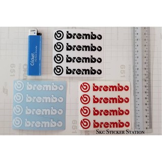 Brembo set &lt;4 ชิ้น / ชุด&gt; (มี 4 ขนาด) ชุดสติกเกอร์ตัด สีขาว แดง ดํา