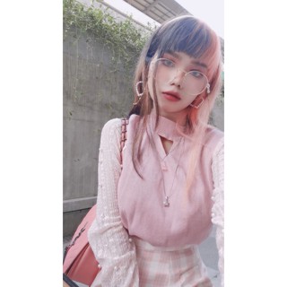set​ Pink​ sweet​ girl​ เซ็ทเสื้อผ้าสไตล์สาวหวานญี่ปุ่น